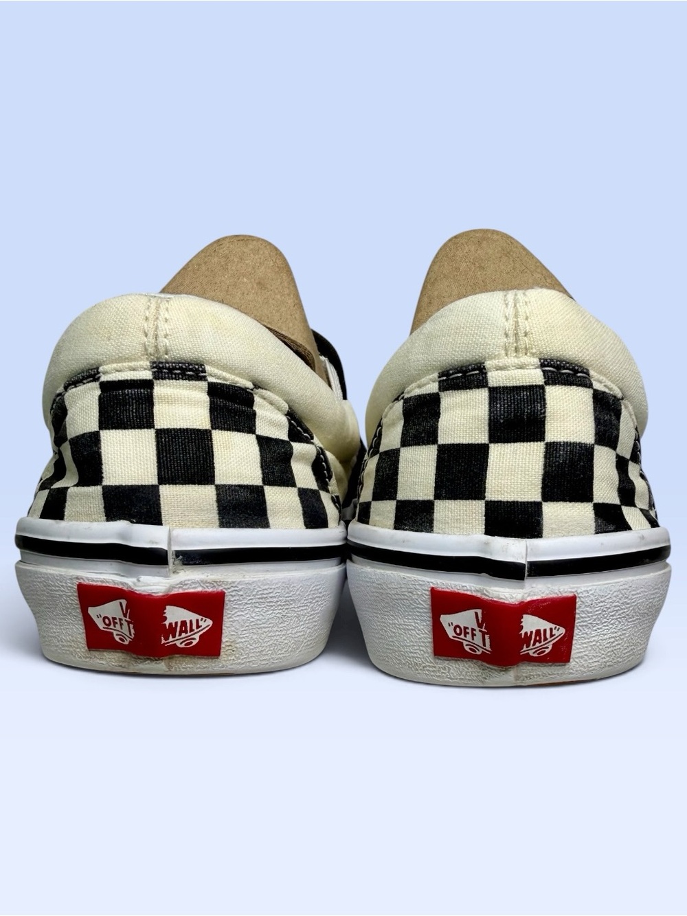 Vans Classic Checkerboard Slip-On Skate Shoes Black & Off-White 7.5 Men/9.0 Wmn - Picture 4 of 12